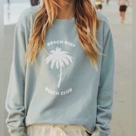 Beach Riot Beach Club crewneck sweatshirt Size Large - Picture 1 of 8